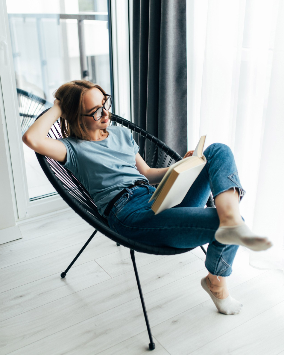 Girl reading book